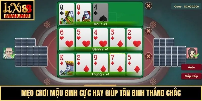 Mẹo chơi Mậu Binh cực hay giúp tân binh thắng chắc
